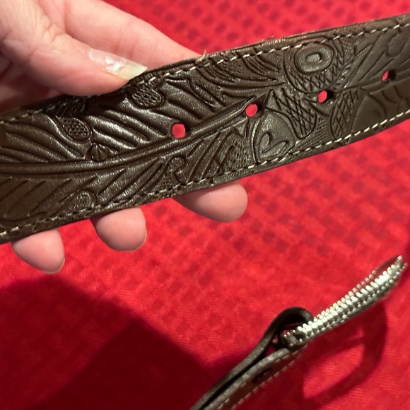 Unisex lucky & blessed brand real leather belt tooled leather Mexican finish. - Picture 5 of 10